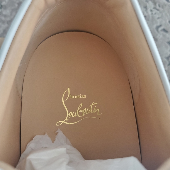 Christian Louboutin Elastikid Leather Red Sole Low-Top Sneakers - Picture 7 of 8